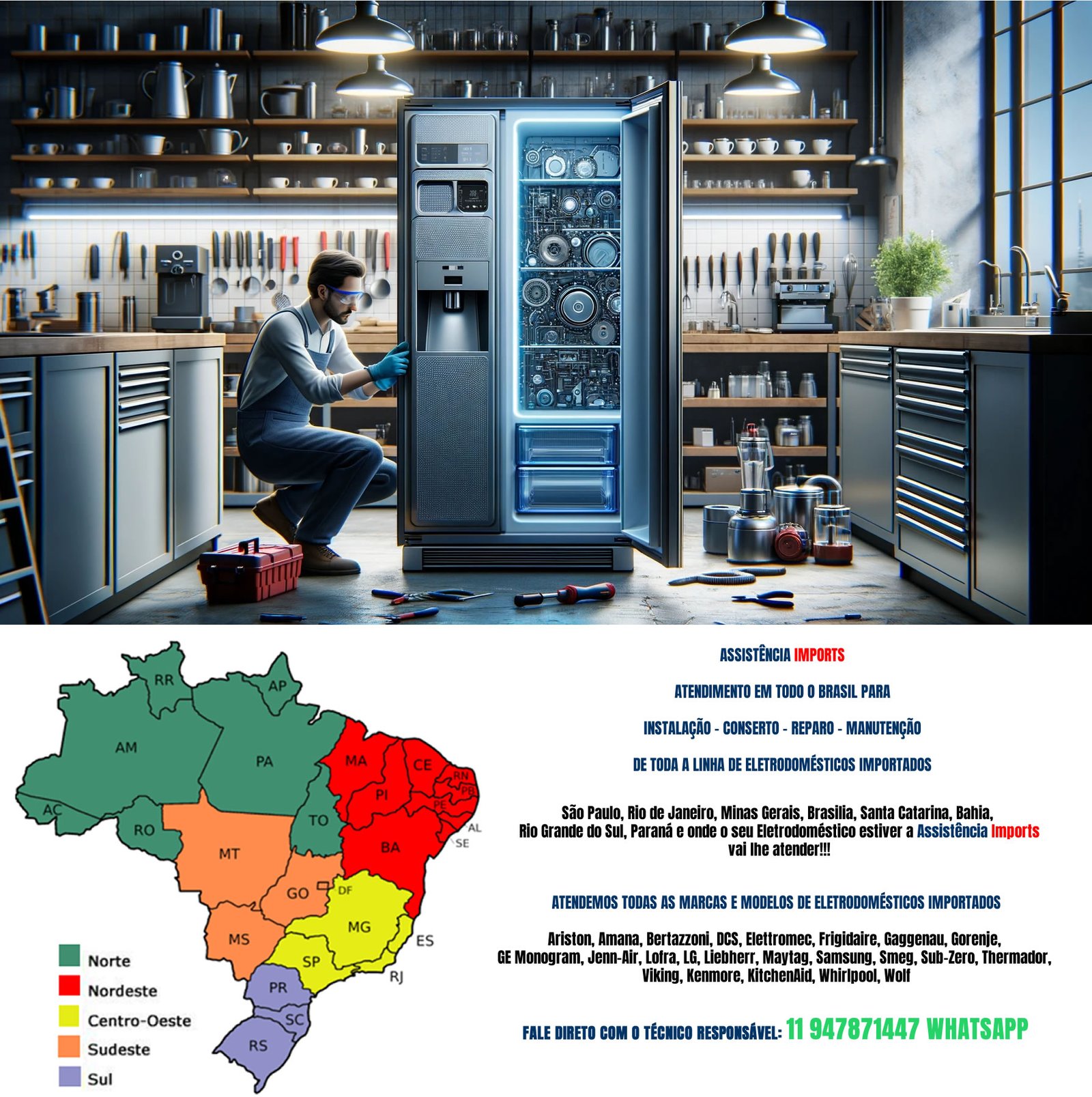 Áreas de Atendimento Assistência Imports